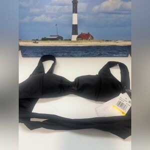 Salt + Cove Elegant Black Bikini Top